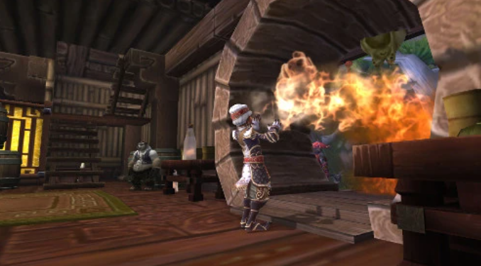 Wrathion breathes fire in a fit of anger.